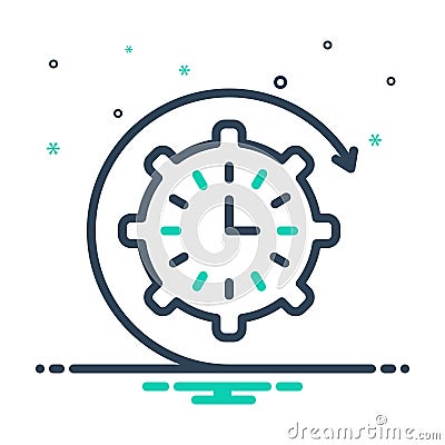 Mix icon for Effective, emphatic and effectual Vector Illustration