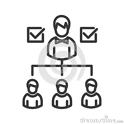 Effective Managing - vector modern line design illustrative icon Vector Illustration