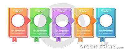 Effective studying steps vector infographic template Vector Illustration