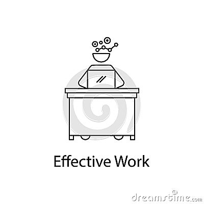 effective worker icon. Element people at the workplace for mobile concept and web apps. Thin line icon for website design and deve Stock Photo