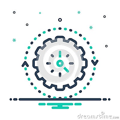 Mix icon for Effectiveness, productivity and efficiency Stock Photo