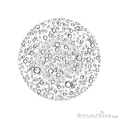 Effervescent soluble tablet bubbles isolated on white background Stock Photo
