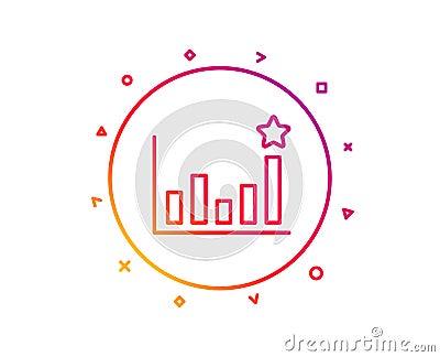 Efficacy line icon. Business chart sign. Vector Vector Illustration