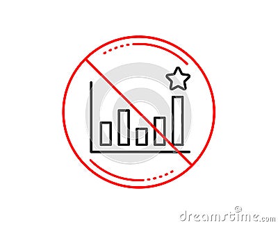 Efficacy line icon. Business chart sign. Vector Vector Illustration