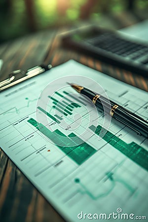 Efficiency Audit, A 3D rendering of an efficiency audit report featuring green checkmarks, highlighting operational success and Stock Photo