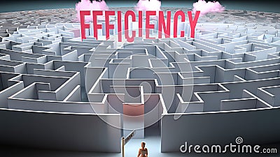 Efficiency and a complicated path to it Stock Photo