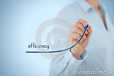 Efficiency increase Stock Photo