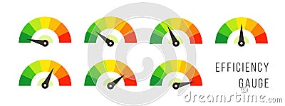 Efficiency meter vector illustration Vector Illustration