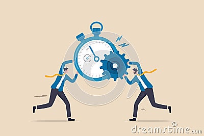 Efficiency or productivity, manage resources and time to optimize best work result, increase performance with effective process, Vector Illustration