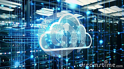 Efficient and accurate data migration to cloud platforms through automated tools. Stock Photo