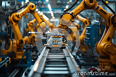 Efficient Assembly line background. Generate Ai Stock Photo