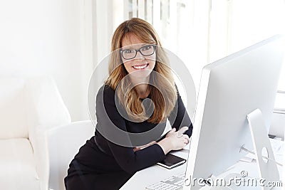 Efficient businesswoman Stock Photo