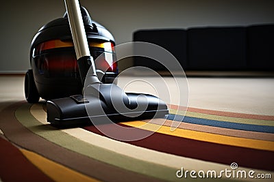 Efficient Carpet modern vacuum cleaner. Generate Ai Stock Photo