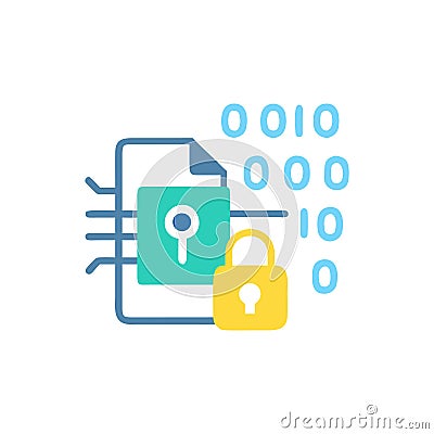 Efficient Data Encryption Icon for Information Security Stock Photo
