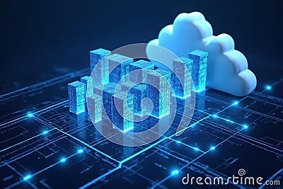 Efficient Data Management Through Multi-Cloud Hosting Stock Photo