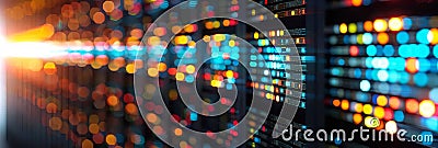 Efficient data storage and database management on computer servers for optimal information handling Stock Photo