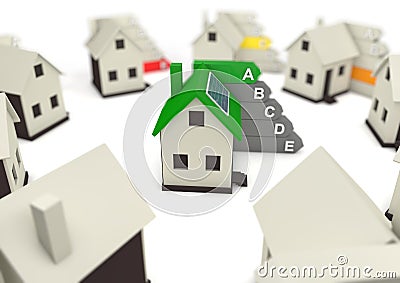 Efficient Energy house for save the world environment Stock Photo