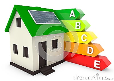 Efficient Energy house for save the world environment Stock Photo