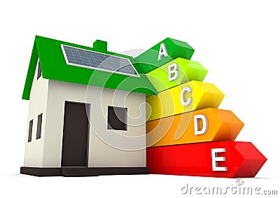 Efficient Energy house for save the world environment Stock Photo