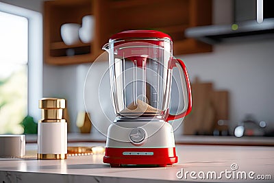 Efficient Kitchen Blender: Time-saving Appliance for Culinary Enthusiasts - Generative AI Stock Photo