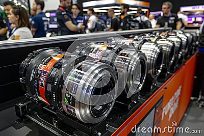 Efficient label production process using flexographic printing technology for quality output Stock Photo