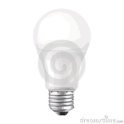 Efficient lightbulb glows bright, sparks ideas for innovation Vector Illustration