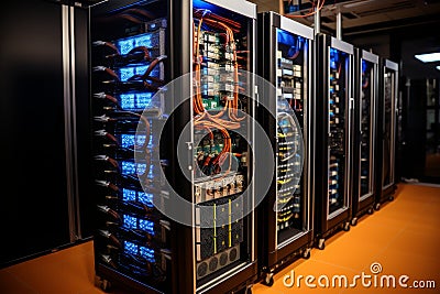 Efficient server and data storage solutions for optimized information management Stock Photo