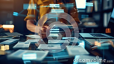 Efficient Solutions On-the-Go: Explore Mobile Apps for Streamlined Document Scanning, Editing, and Management Stock Photo
