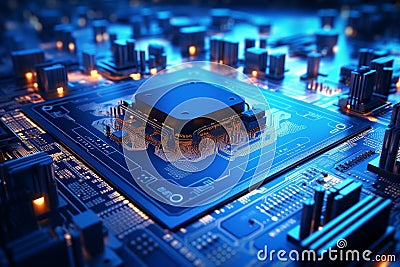 The efficient and speedy automatic pick and place machine, Generative Ai Stock Photo