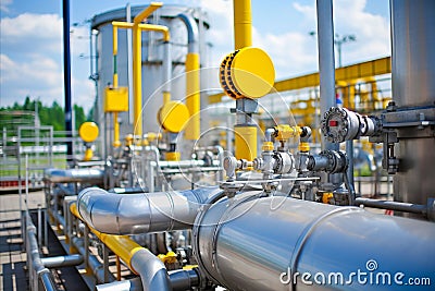 Gas Pipeline Network Infrastructure for Reliable Energy Distribution Stock Photo