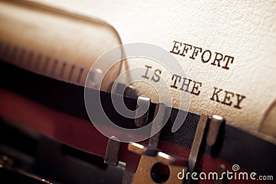 Effort is the key Stock Photo