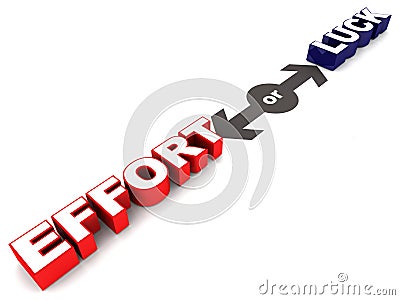 Effort or luck Stock Photo