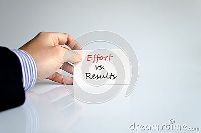 Effort vs. Results Concept Stock Photo