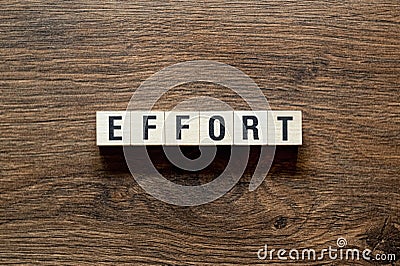 Effort - word concept on cubes Stock Photo