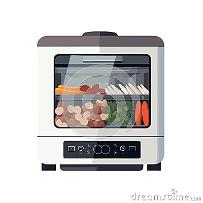 Effortless Culinary Innovation: Modern Electric Oven Vector Illustration (Flat Style) Vector Illustration