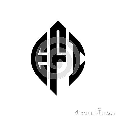 EFI circle letter logo design with circle and ellipse shape. EFI ellipse letters with typographic style. The three initials form a Vector Illustration