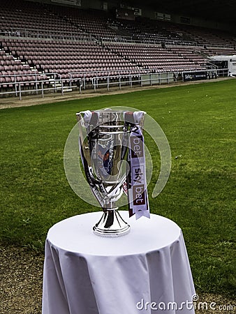 The EFL Football League 2 Playoff Trophy Editorial Stock Photo