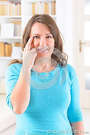 EFT tapping points Stock Photo