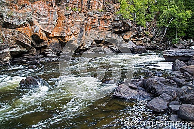 Egan Chutes With Rock Cliff Behind Stock Photo