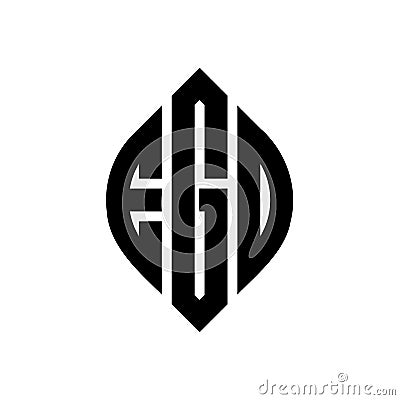 EGD circle letter logo design with circle and ellipse shape. EGD ellipse letters with typographic style. The three initials form a Vector Illustration