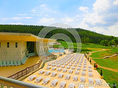 Egerszalok, Hungary - September 27, 2015: the Saliris resort. Editorial Stock Photo