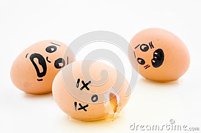 Egg be tipsy concept. Stock Photo
