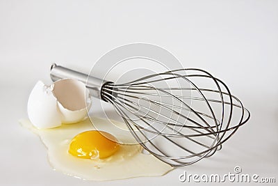 Egg with a beater Stock Photo