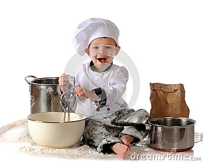 Egg-Beater Boy Stock Photo