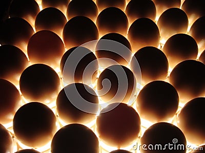 Egg candling Stock Photo