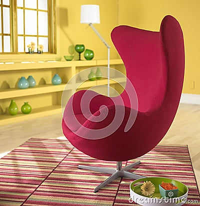 Egg chair Stock Photo