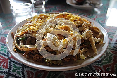 Egg Chowmein Stock Photo