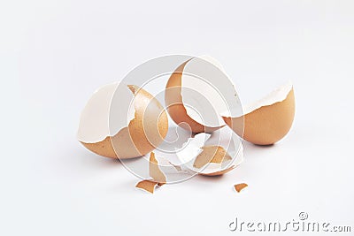 Egg with crack shell Stock Photo