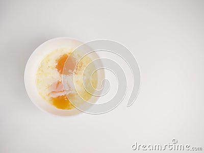 Egg in Cup With Kitchen Ware on Table, Soft Boiled Eggs in Cup, Cooking With Egg, Egg Easy Cooking Menu Conce. Breakfast, fresh. I Stock Photo