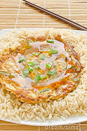 Egg Foo Young Stock Photo